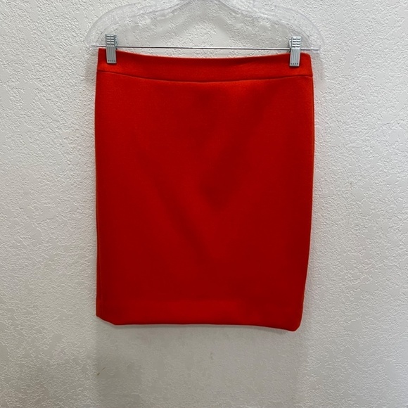 NWT - J. Crew No. 2 Pencil skirt 100% wool tomato red - Picture 2 of 9